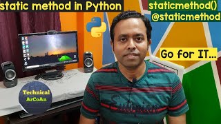 static method in Python | Python Tutorial | using decorator | Python Language | built-in function