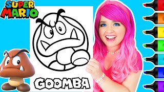 Coloring a Goomba Super Mario Coloring Page | Ohuhu Art Markers