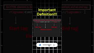 HTML Element | Web Tech | #shorts #viralvideo #coding