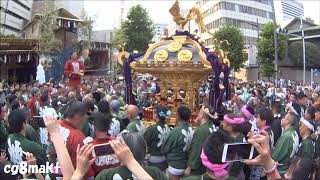 平成30年 波除稲荷神社 夏越し大祭（つきじ獅子祭）本社神輿担ぎ出し