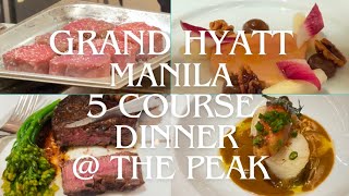 Grand Hyatt manila 5 Course Dinner @ The Peak Music Lounge \u0026 Whisky Bar.