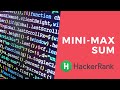 mini-max sum hackerrank solution in python 3