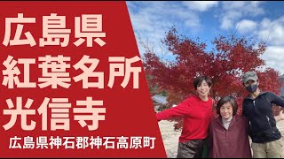 【紅葉スポット　光信寺】広島県神石郡神石高原町