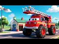 Street Vehicles Song for Kids 🚓🚒 Monster Truck & Car Wash Cartoon | Nursery Rhymes