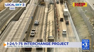 TDOT’s I-24/I-75 interchange project nears completion, April 5 target date set