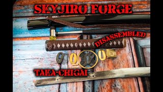 SKYJIRO FORGE TAKA-CHIGAI DISASSEMBLED!!! #katanareview #katana #22adaynomore @skyjiroforge1214