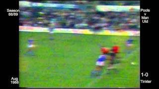 1988 - 89 Hartlepool 6 - 0 Manchester Utd -  30 min version 1st half