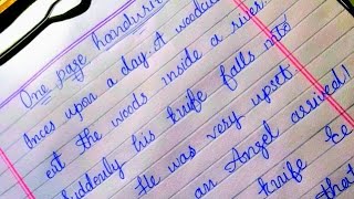 One page English Cursive Handwriting||English beautiful Handwriting ever