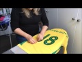 how to remove a name and number from a football shirt como tirar o nome e numero de uma camisola