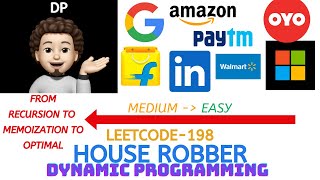 House Robber | Recursion | Memo | Bottom Up | Leetcode 198