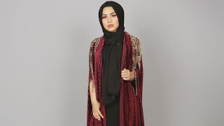 *PLEATED BATWING ABAYA WITH DESIGN* ||  Soft \u0026 lightweight ||*NIDHA