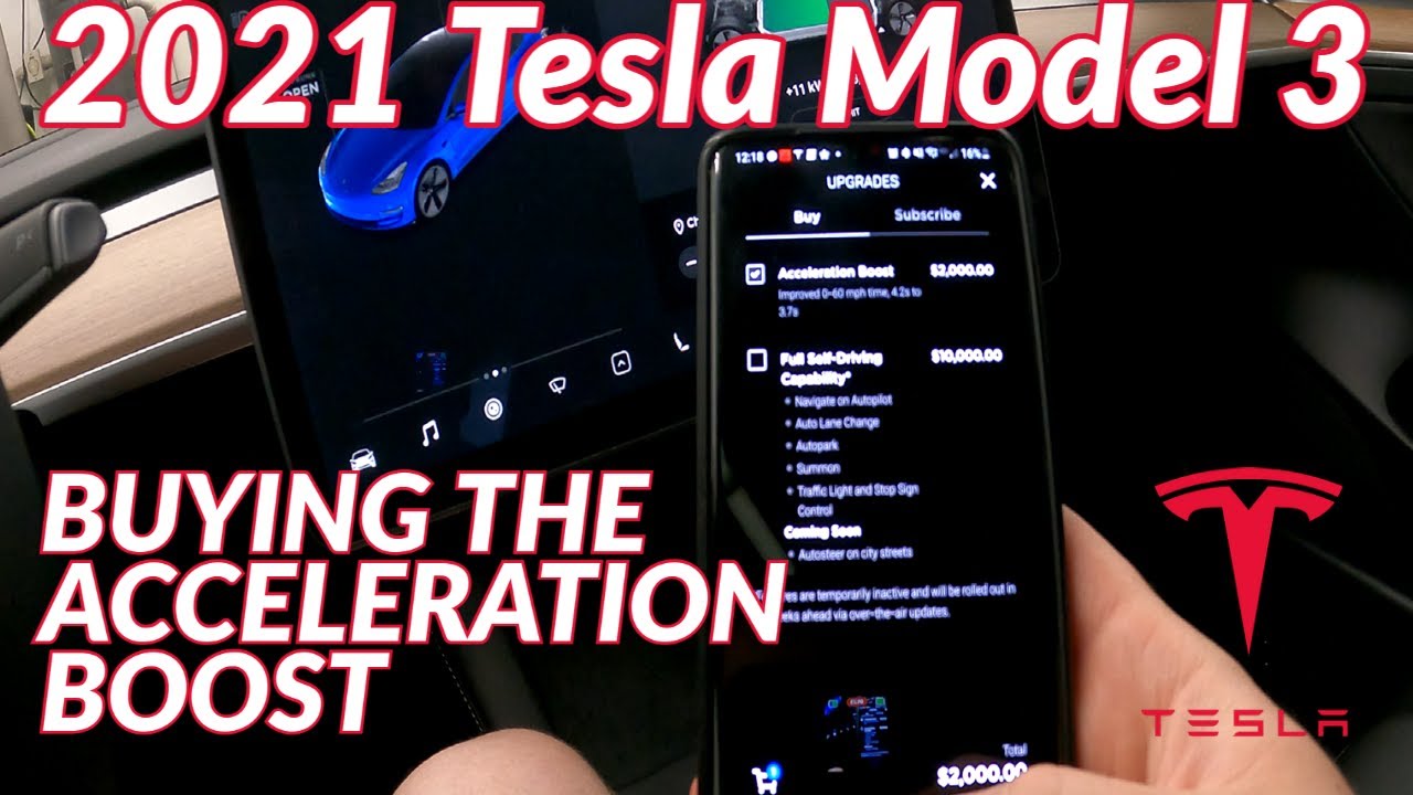 2021 Tesla Model 3 LR : Buying The "Acceleration BOOST" ! - YouTube