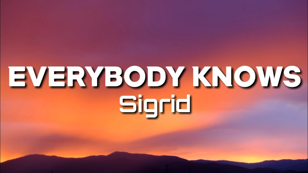 Everybody knows Sigrid. Sigrid-Everybody knows (OST лига справедливости). Everybody knows Lyrics. Everybody knows (Mahmut Orhan Remix).