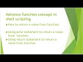 Functions in Shell Scripting | passing arguments to functions | return for function in shell script