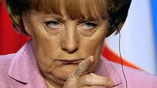 German Chancellor Angela Markel when her Face seems flushed [LOL]