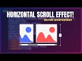 How to animate elements Horizontally on vertical Scroll using CSS!
