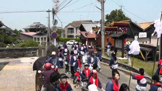 中津祇園　殿町祇園車　平成23年度　戻り車　切り込み場にて