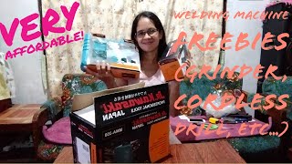 Unboxing Jr. Kawasaki Welding Machine + Amazing freebies(Cordless drill, grinder,soldering iron,etc)