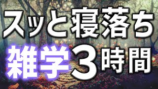 【眠れる男性AIの声】スッと寝落ち雑学朗読3時間【睡眠用・寝ながら聴ける】