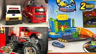 COLLECTION OF FAST LANE MIGHTY MACHINES - CITY VEHICLES COLOR CHANGING FIREFIGHTERS AMBULANCE POLICE