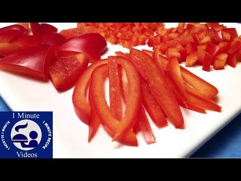 How to Quickly Cut a Bell Pepper / Cutting Tips & Tricks, DIY, Tutorial How to Quickly Cut a Bell Pepper / Cutting Tips & Tricks, DIY, Tutorial