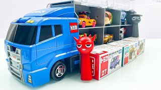 【トミカ】はたらくくるまのミニカーを開封してコンボイへ収納します☆SPRUNKI unbox the Tomica miniature cars and store them in the convy