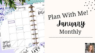 Plan With Me! | January Monthly | Classic Happy Planner | 2022