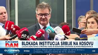 Blokada institucija Srbije na Kosovu; Lajčak u Prištini