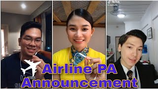 AIRLINE PA ANNOUNCEMENT ✈️ (Voice Over)