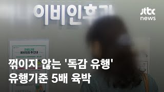 더운 날에도 꺾이지 않는 '독감 유행'…유행기준 5배 육박 / JTBC News