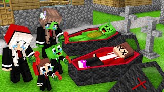 Mikey and JJ Faked DEATH To Prank Families in Minecraft (Maizen)