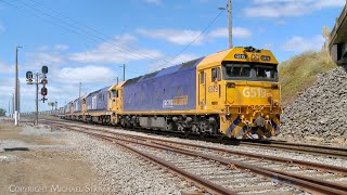 7731V Pacific National Grain Train With G519 8171 8116 8124 Departs Gheringhap (9/2/2024) - PoathTV