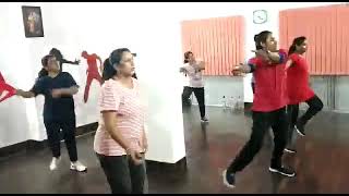 zumba fitness class pratice Basistha and Students in BASISTH INTERNATIONAL