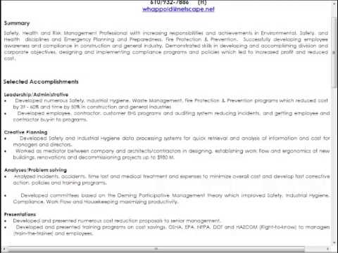 competency based resume wmv