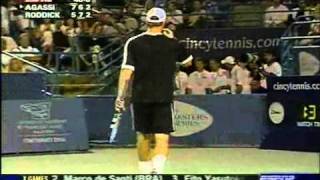 Cincinnati 2004 Semifinals AGASSI V RODDICK Part 3/3