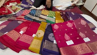 chickpet Bangalore wholesale fancy designer sarees || single saree courier available