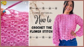 Learn To Crochet the MOST BEAUTIFUL Crochet Stitch- Crochet Flower Puff Stitch