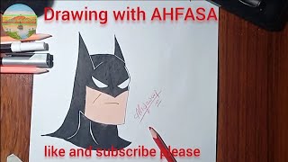 How to draw Bat man  @drawingwithahfasa1231
