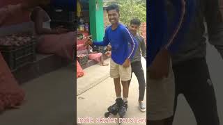 #skating #balurghat my friend first time skating 😂😂 #skating #inlineskating #viral