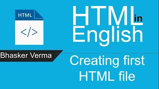 HTML tutorial for beginners in English #2 | Creating first HTML file