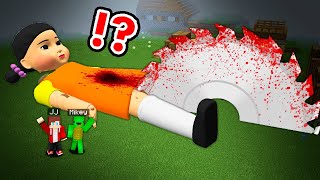 MAIZEN: JJ and Mikey Cut Squid Doll With Biggest Saw Story - Minecraft Animation JJ \u0026 Mikey!