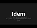 how to pronounce idem