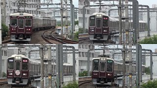 阪急電鉄 京都線 相川駅 5300系,7300系,8300系,9300系 列車通過ｼｰﾝ集