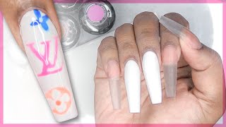 Acrylic Nails Tutorial - Louis Vuitton Nail Art Nail Tutorial - How To Acrylic Nails with Nail Forms