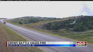 Wildfire burns near White River, headed north