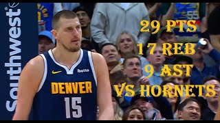 Nikola Jokic 29 Pts 17 Reb 9 Ast Charlotte Hornets vs Denver Nuggets HIGHLIGHTS