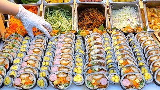 How to make Amazing size Kimbap Gimbap - Korean street food / 영등포 김밥 맛집 얌샘김밥