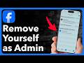 How To Remove Yourself As Admin From Facebook Page