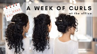 A WEEK OF CURLS FOR THE OFFICE | WOMEN'S HAIRSTYLES | EASY CURLY HAIRSTYLES - THE CURL STORY