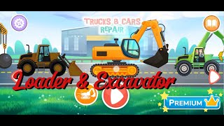 Serunya Bermain Sambil Belajar Merakit dan Memperbaiki Mobil Konstruksi Wheel Loader \u0026 Excavator